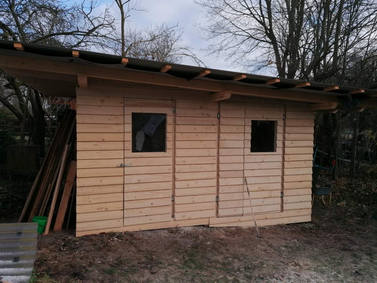 Schuppenbau in Chorin